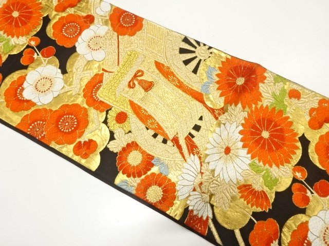 Japanese Kimono / Antique / Fukuro Obi Silk